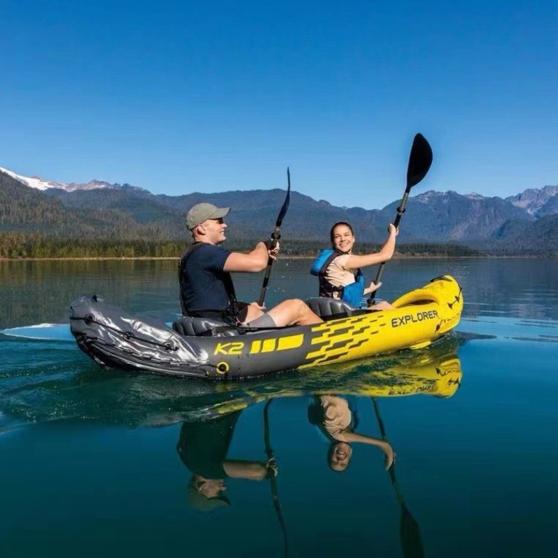 팽창식 보트 2인용 래프트 딩기 야외 낚시 강 모험용  - Outdoor Adventure Kayak 리뷰 및 가격
