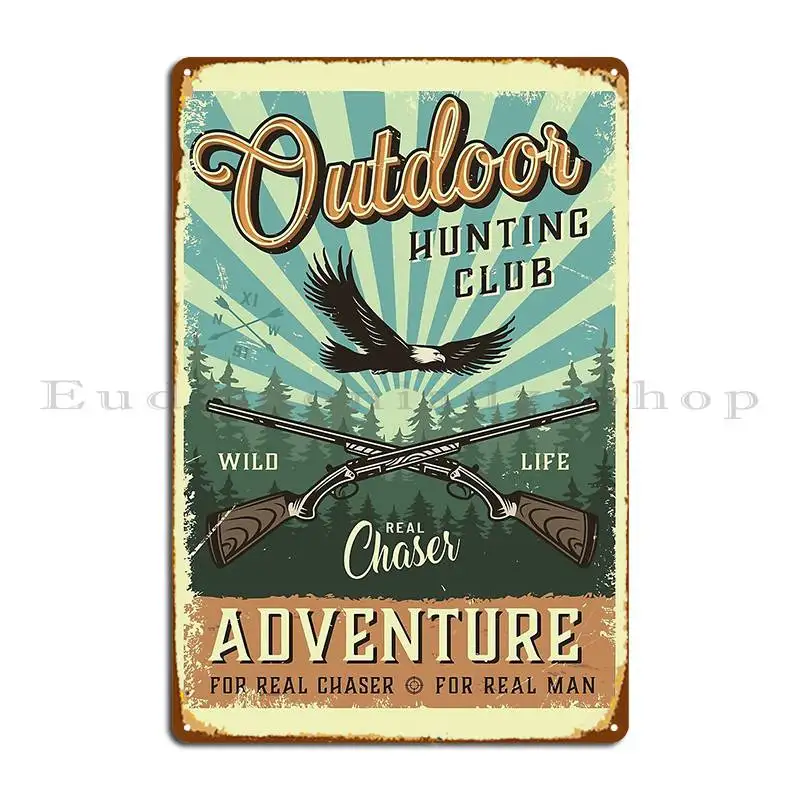 야외 사냥 클럽 빈티지 어드벤처 금속 플라크 포스터 시 - Outdoor Adventure Club 리뷰 및 가격