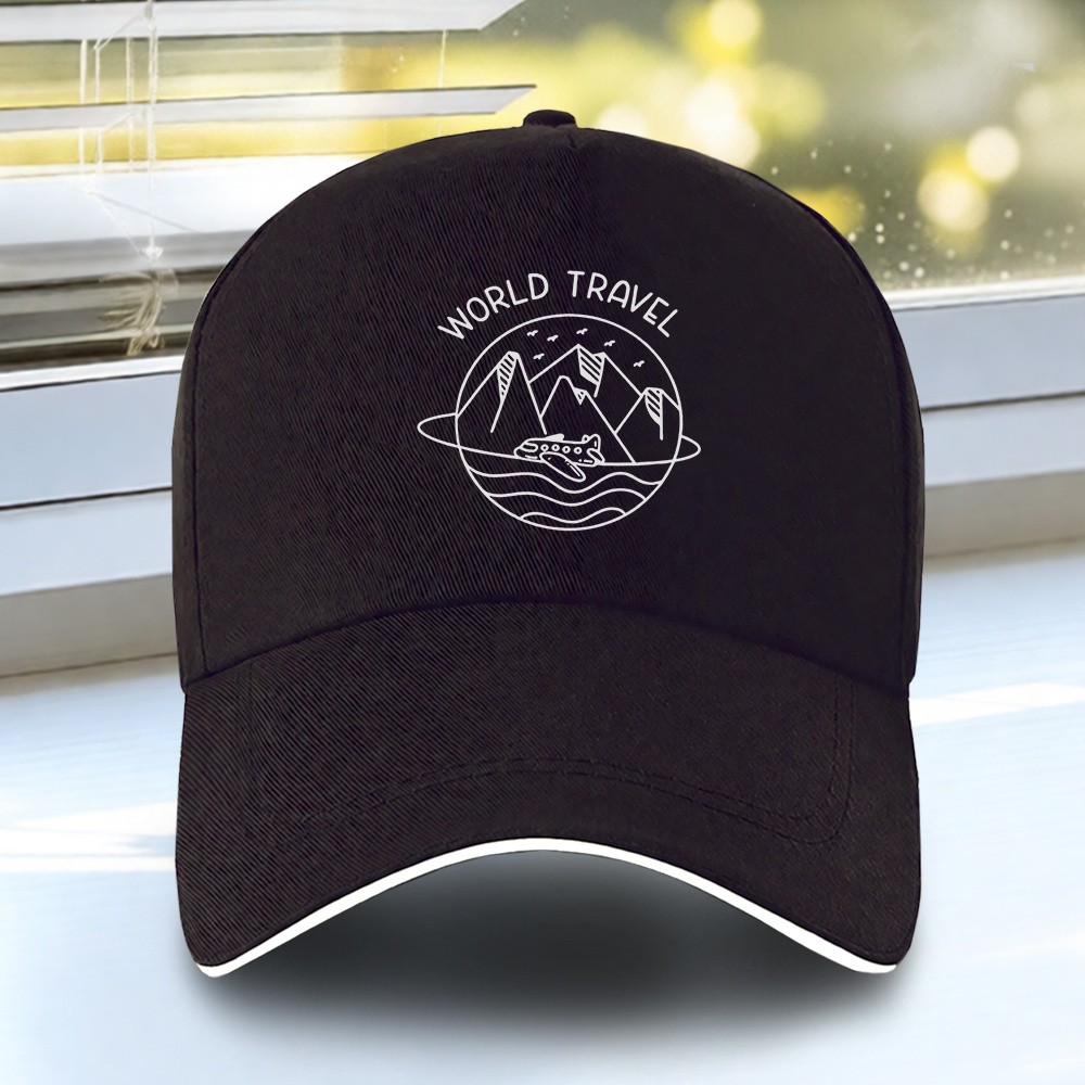 세계 여행 산맥 그래픽 야구 모자 남녀공용 폴리에스테르 - Outdoor Adventure World 리뷰 및 가격