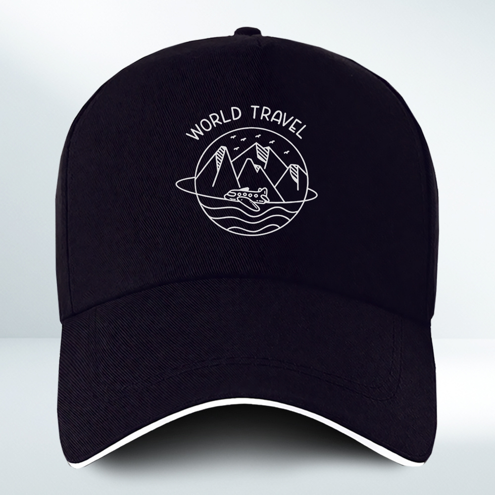 세계 여행 산맥 그래픽 야구 모자 남녀공용 폴리에스테르 - Outdoor Adventure World 리뷰 및 가격