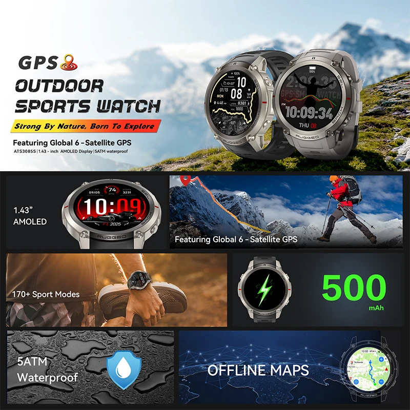 아웃도어 스포츠 스마트워치 GPS 오프라인 지도 나침반 - Outdoor Adventure World 리뷰 및 가격
