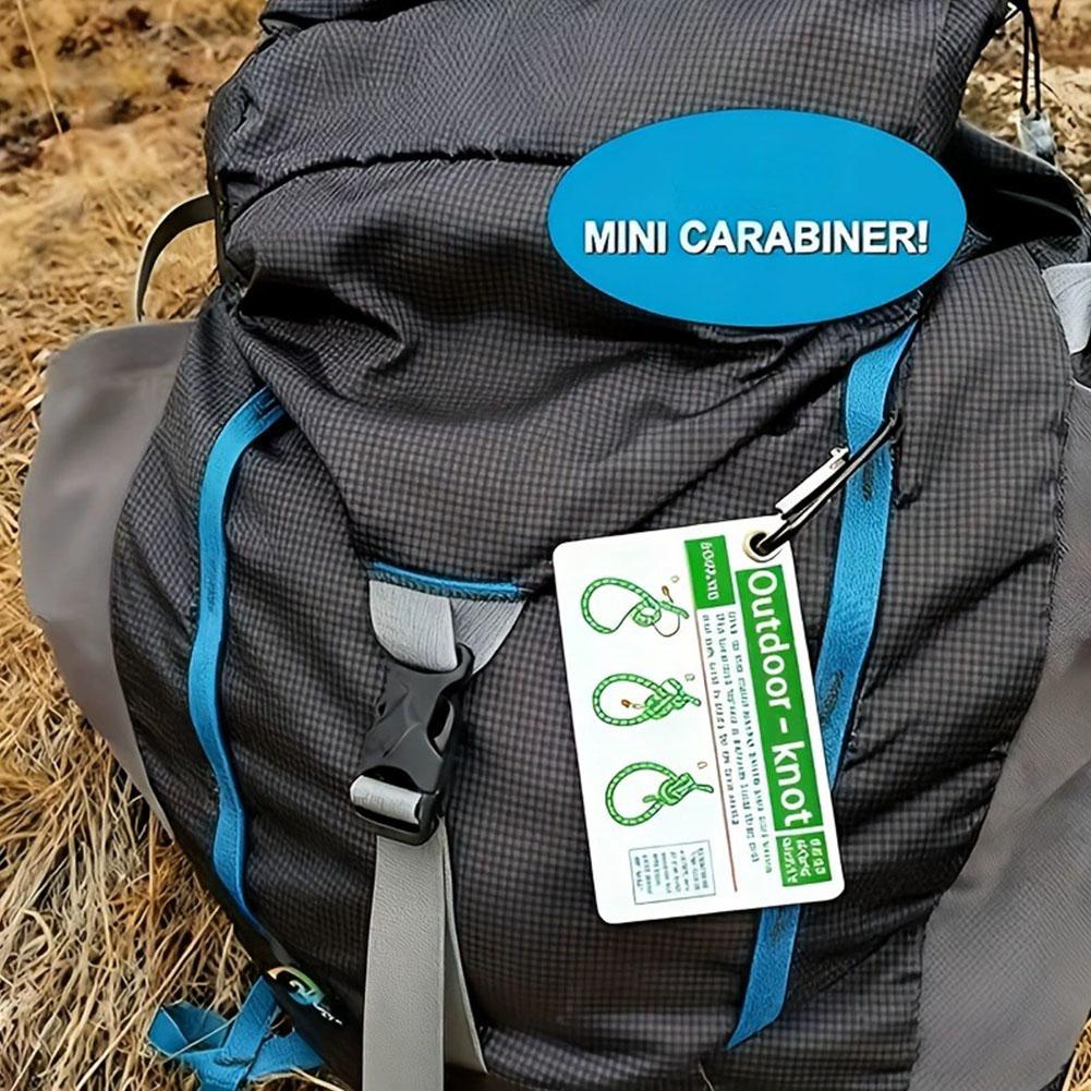 야외 매듭 포켓 가이드 방수 카드 미니 카라비너 로프  - Outdoor Adventure Guide 리뷰 및 가격