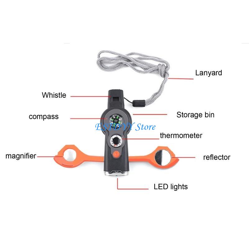 캠핑과 모험을 위한 끈이 포함된 G6DE 7 in 1  - Outdoor Adventure Guide 리뷰 및 가격