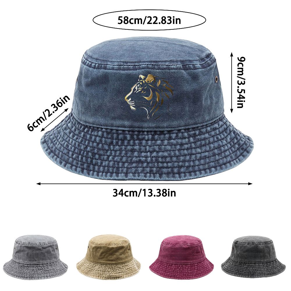 1pc 골든 라이온 추상적인 유니섹스 버킷 모자(축제  - Outdoor Adventure Festival 리뷰 및 가격