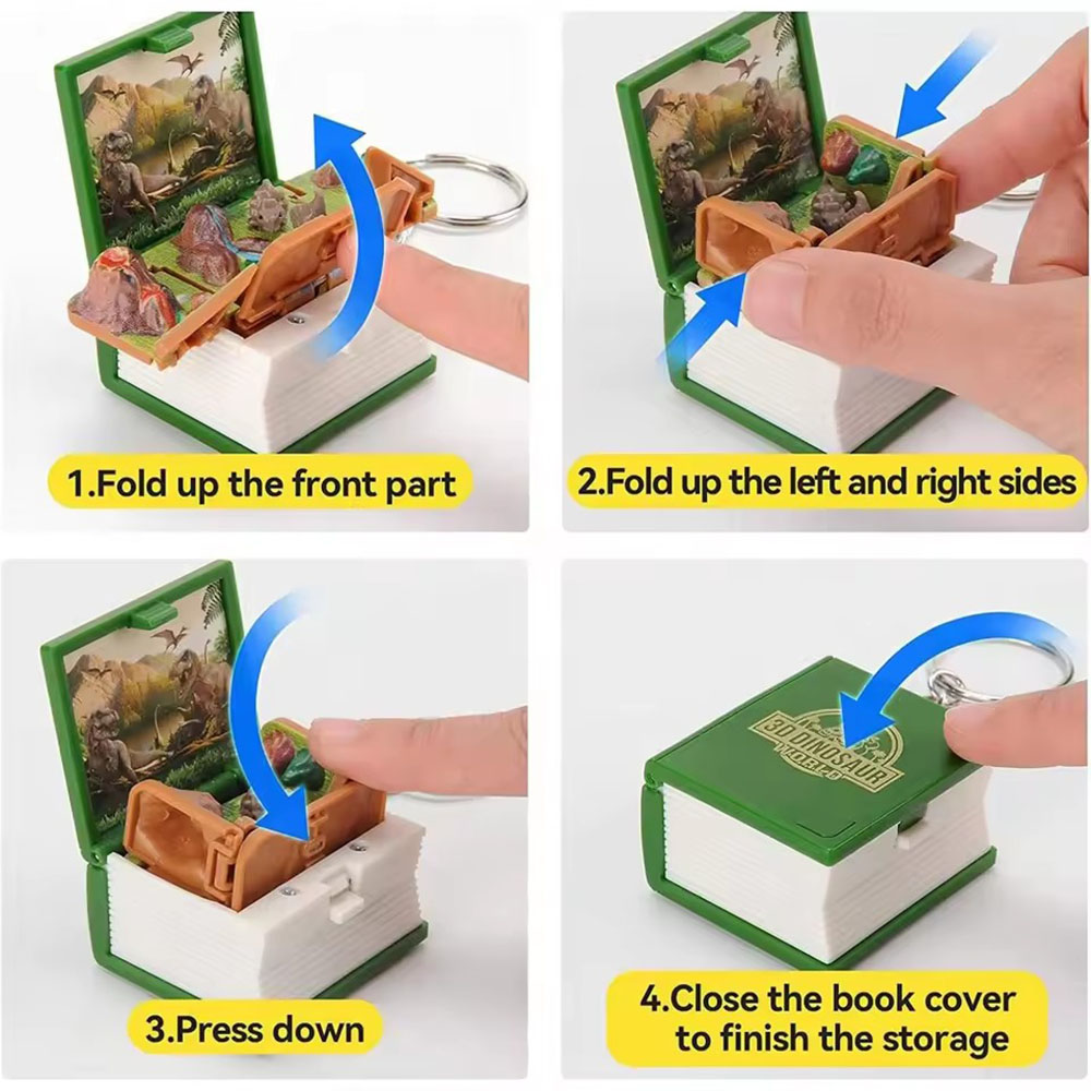 3D 공룡 접이식 책 열쇠고리 어린이용 신기한 공룡 세 - Outdoor Adventure Books 리뷰 및 가격