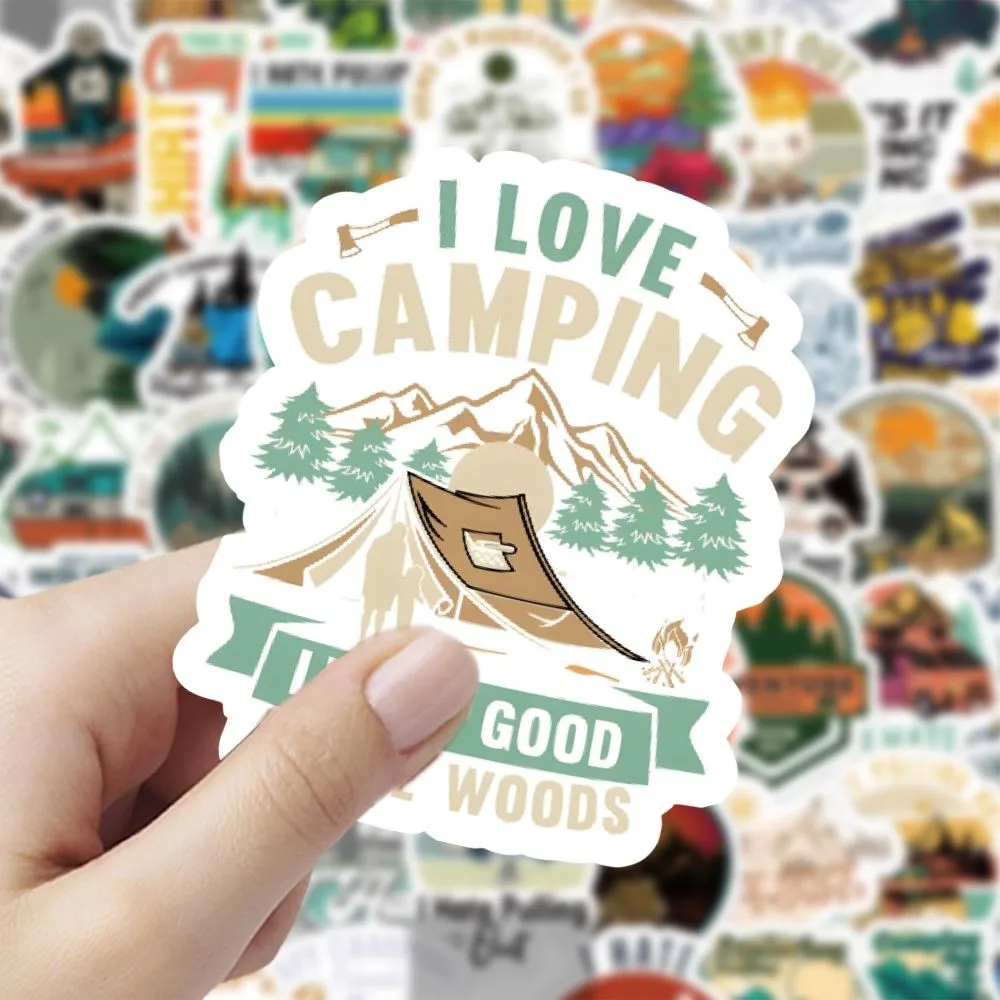 60개 야외 캠핑 스타일 A 스티커 세트 - 저널 및  - Outdoor Adventure Stores 리뷰 및 가격
